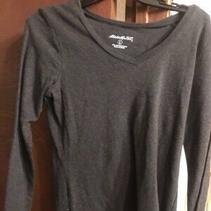 Eddie Bauer black long sleeve shirt Women's size L